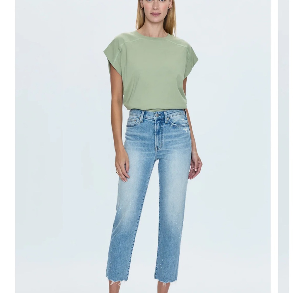 Pistola charlie high rise distressed straight leg Jeans